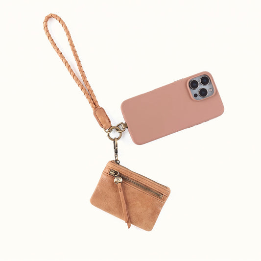 Lasso Phone Wristlet In Buffed Leather