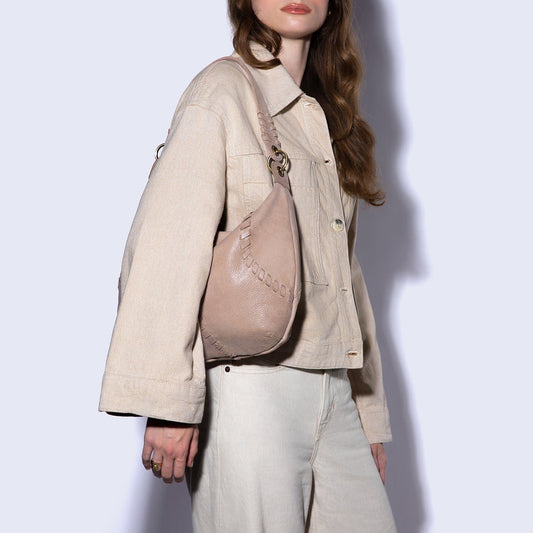 Opal Shoulder in Buffed Leather - Hazel