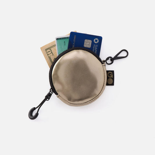 TAG ALONG Clip-on in Easy-care EverShine nylon - Coffee Gold Metallic