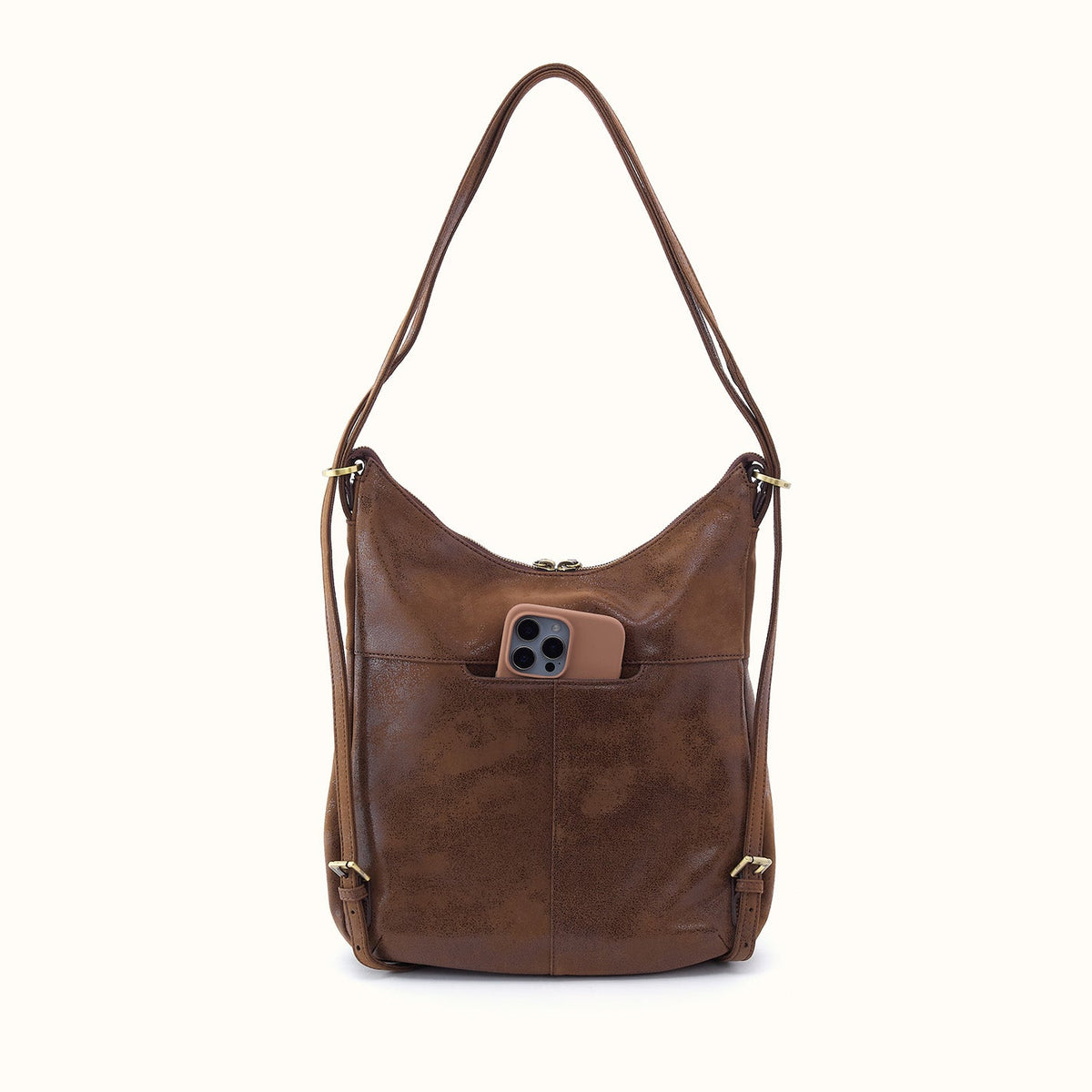 Merrin Convertible Backpack In Buffed Leather