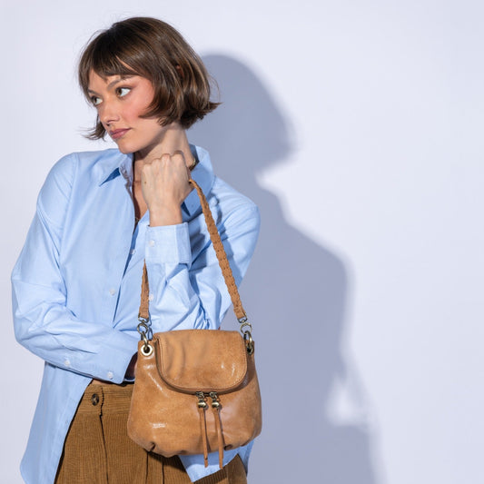 Fern Zip-Flap Crossbody In Buffed Leather