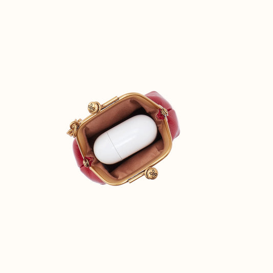 Run Frame Pouch In Polished Leather