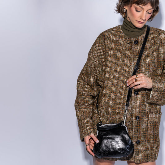 Alba Frame Crossbody In Polished Leather