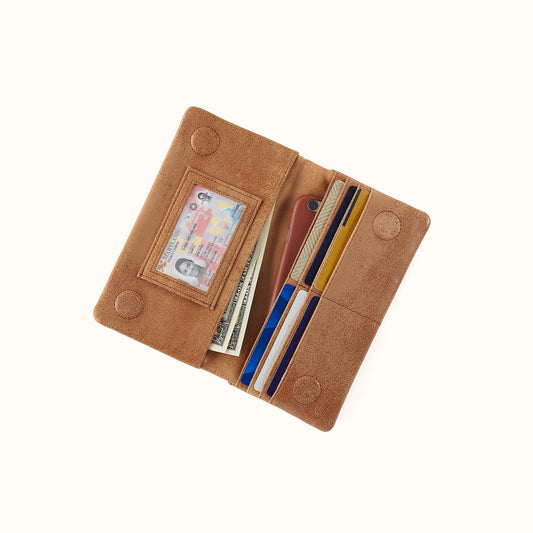 Lumen Continental Wallet In Buffed Leather