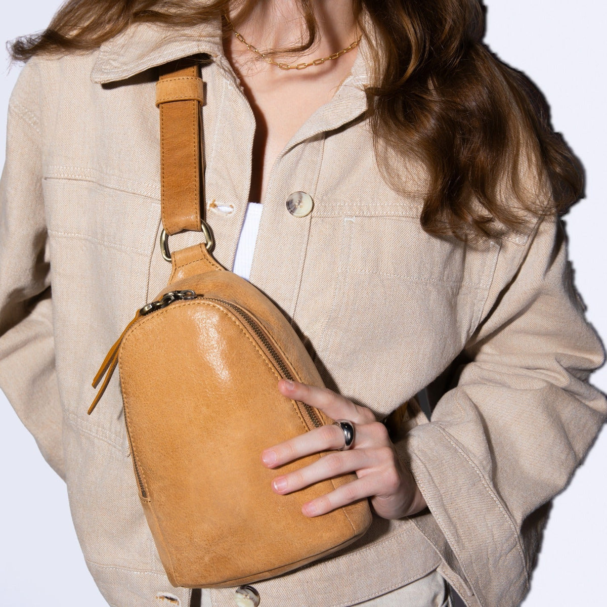 Fern Sling In Buffed Leather
