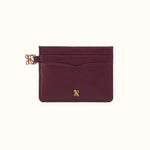 Charmed Card Case in Pebbled Leather - Mulberry Glaze- FOL