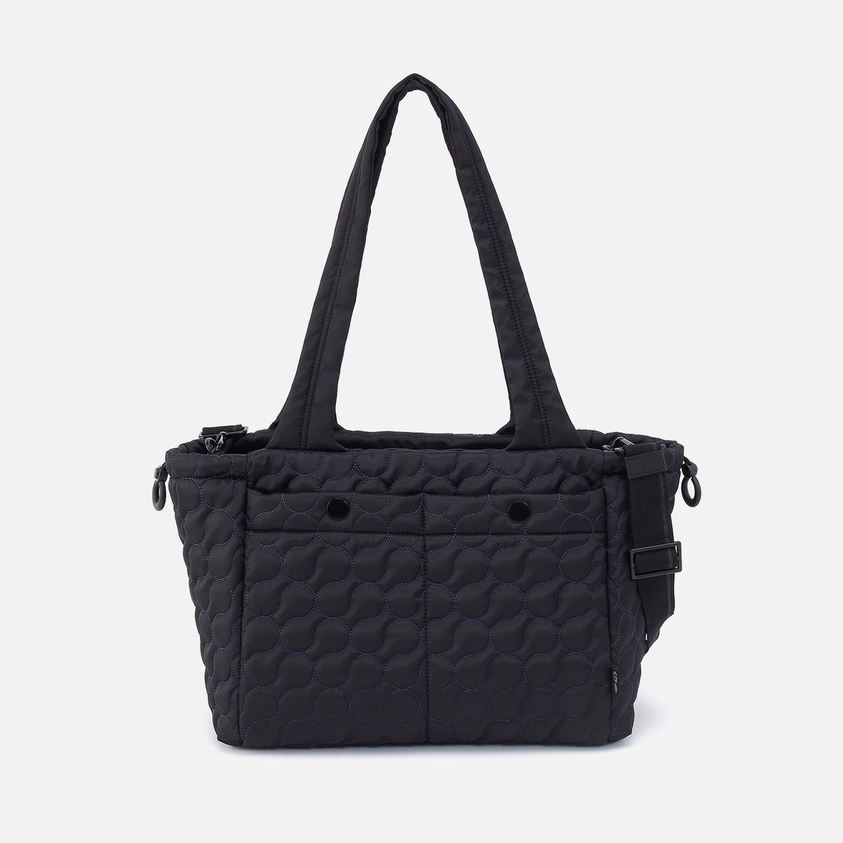 ALL IN ONE Quilted Tote in CaRefiber recycled nylon - Jet