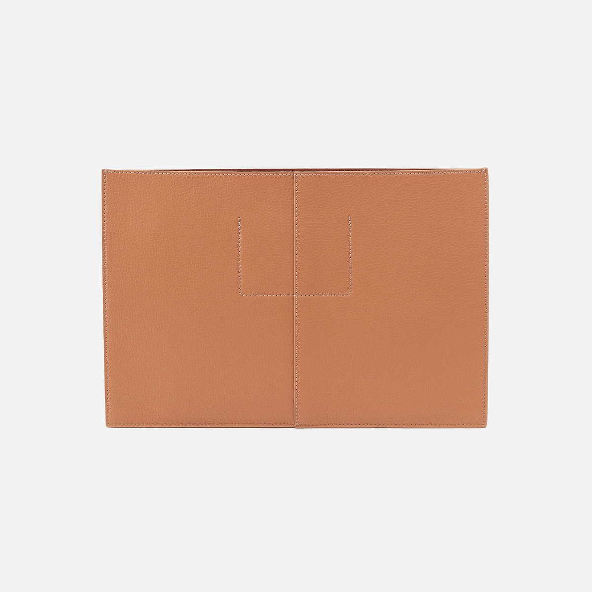 Vida Laptop Sleeve In Micro Pebbled Leather - Biscuit