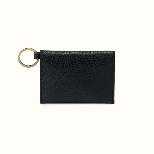 Vida Card Case In Micro Pebbled Leather