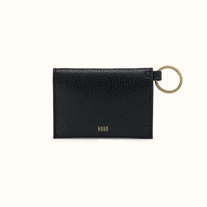 Vida Card Case In Micro Pebbled Leather