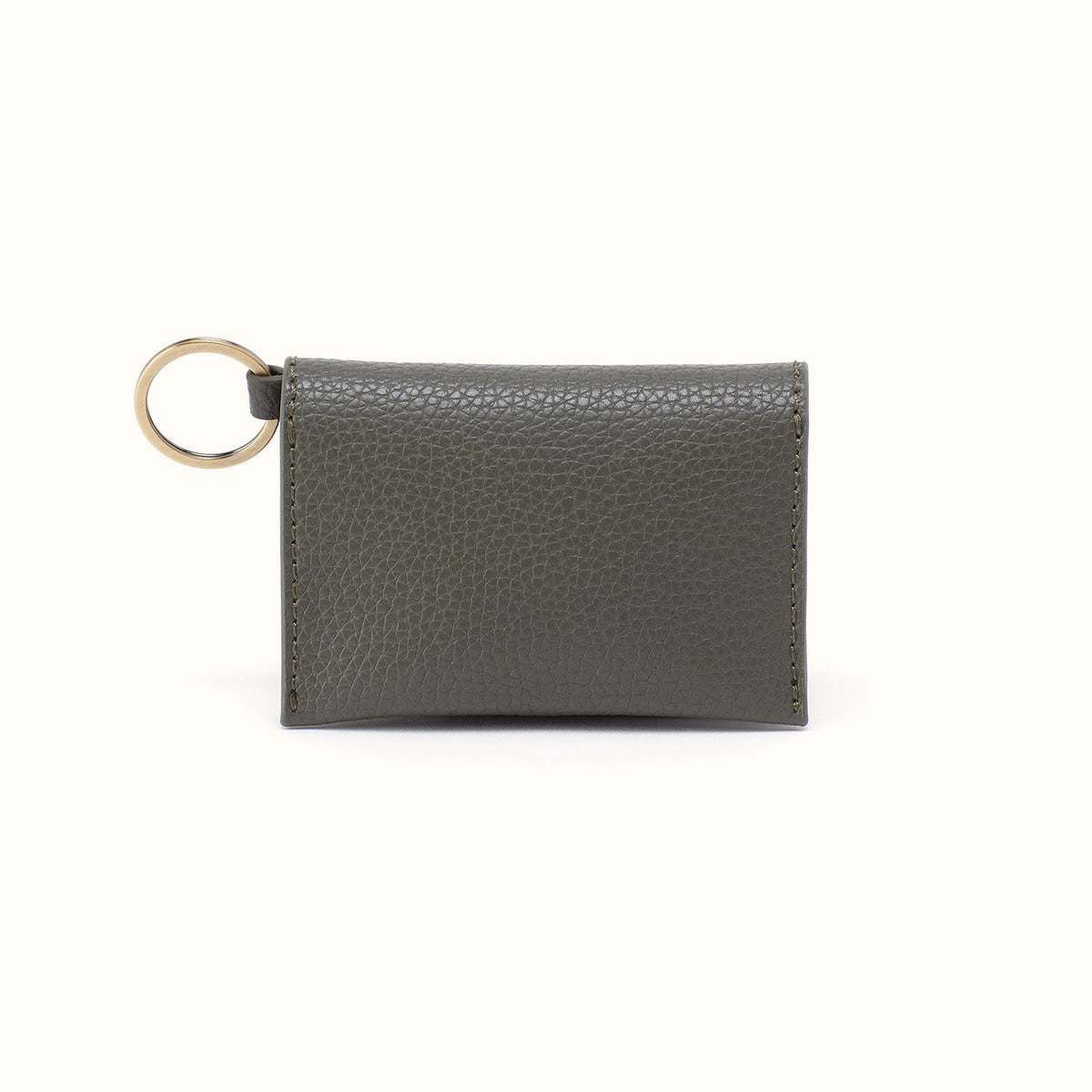 Vida Card Case in Micro Pebbled Leather - Desert Palm- FOL