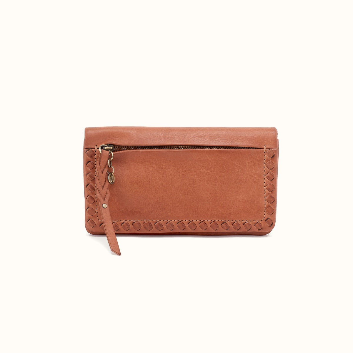 Lumen Continental Wallet in Washed Leather - Harvest Wheat- FOL