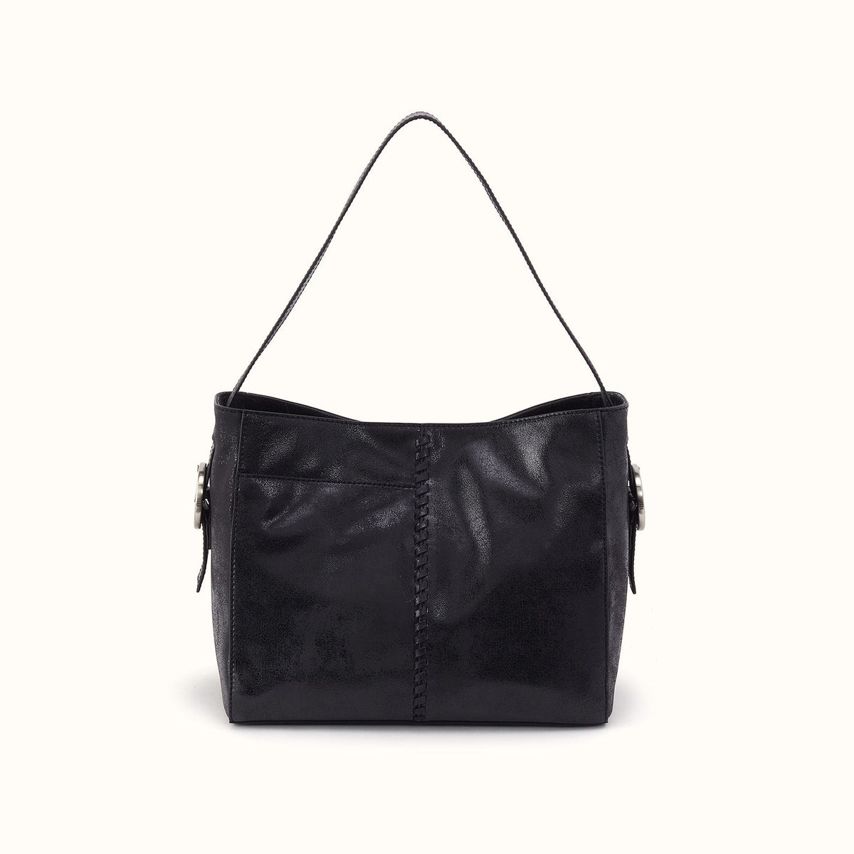 Render Shoulder Bag In Buffed Leather - Black