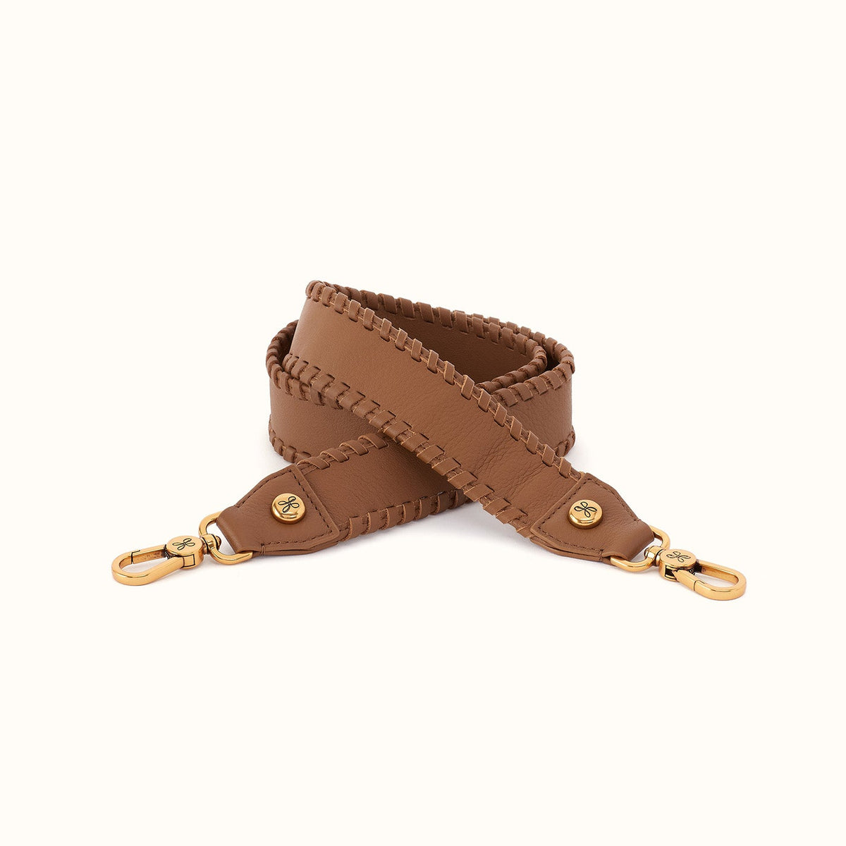 Whipstitch Guitar Strap In Pebbled Leather