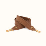 Whipstitch Guitar Strap In Pebbled Leather