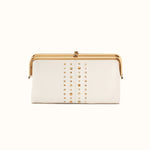 Lauren Clutch-Wallet in Pebbled Leather - Coastal Cloud- FOL