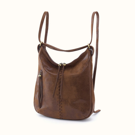 Merrin Convertible Backpack In Buffed Leather