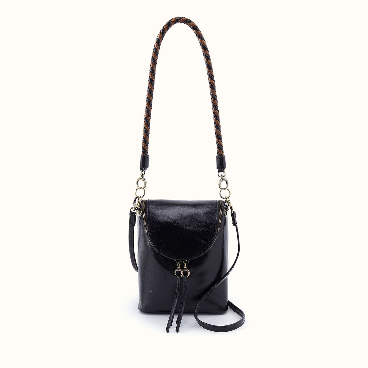 Fern Duo Crossbody In Polished Leather