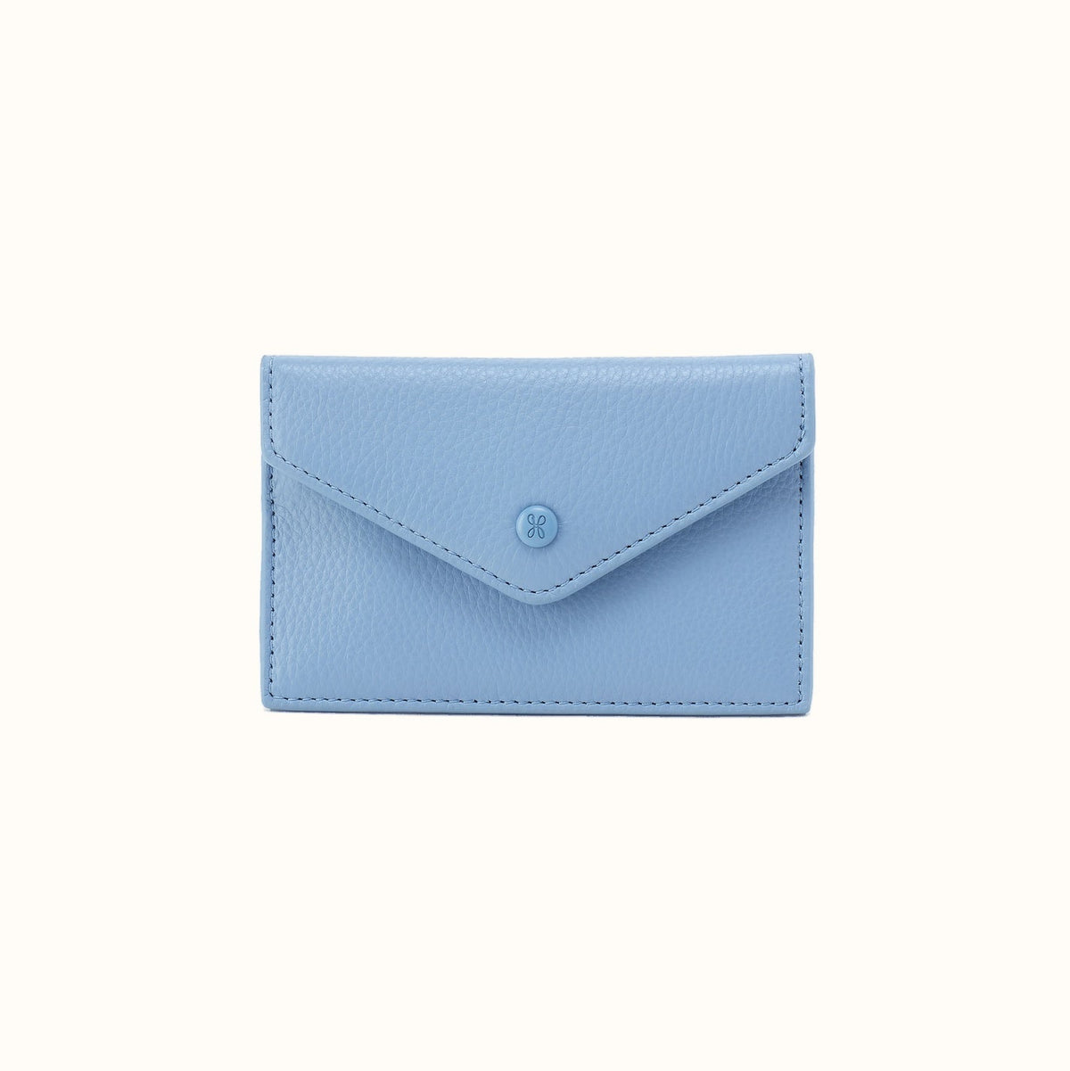Goldie Card Case In Pebbled Leather - Seabreeze- FOL
