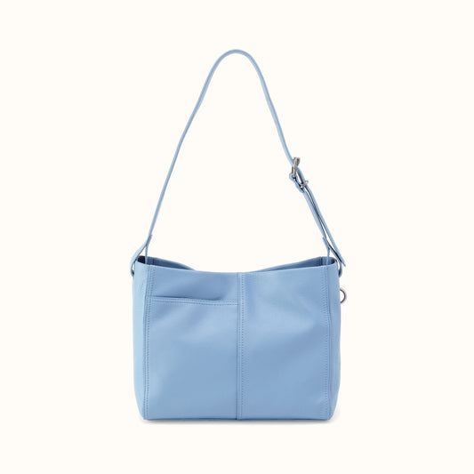 Render Shoulder Bag In Pebbled Leather - Seabreeze- FOL