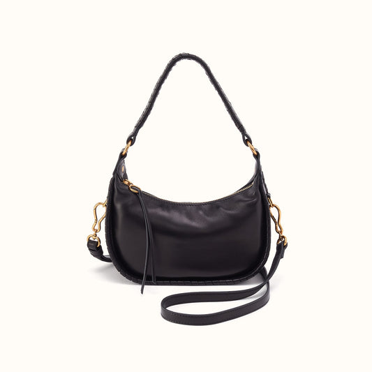 Mia Crescent Small Hobo In Smooth Leather