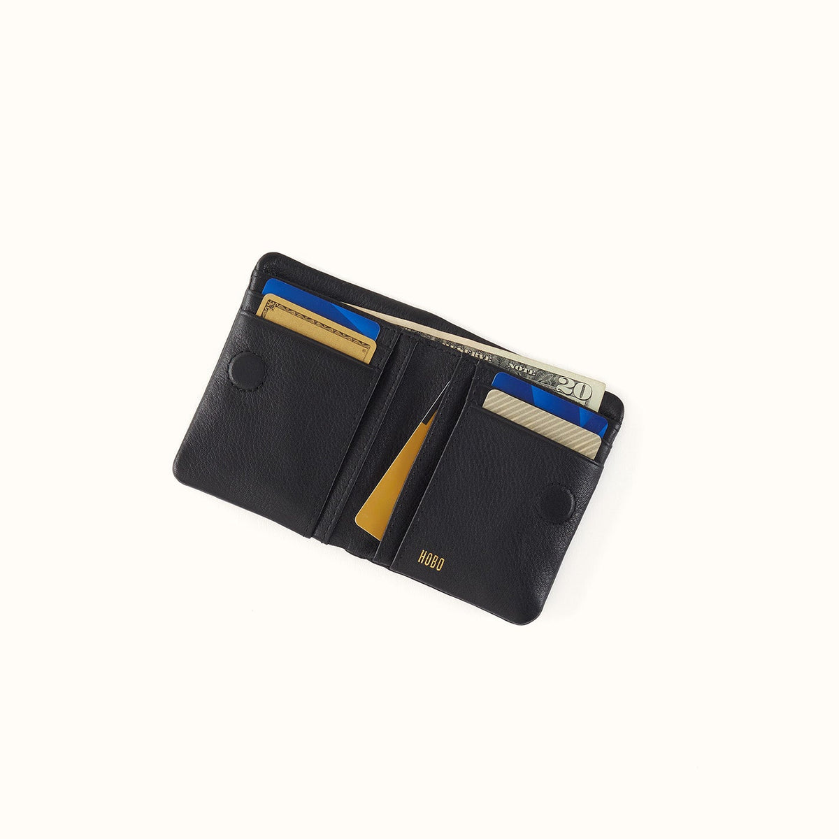 Lumen Mini Wallet In Pebbled Leather