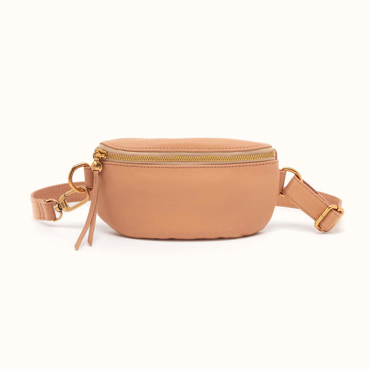 Fern Belt Bag In Pebbled Leather - Sandstorm- FOL