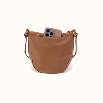 Lexi Crossbody In Pebbled Leather - Timber Brown