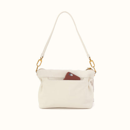 Kori Crossbody Shoulder Bag in Pebbled Leather - Coastal Cloud