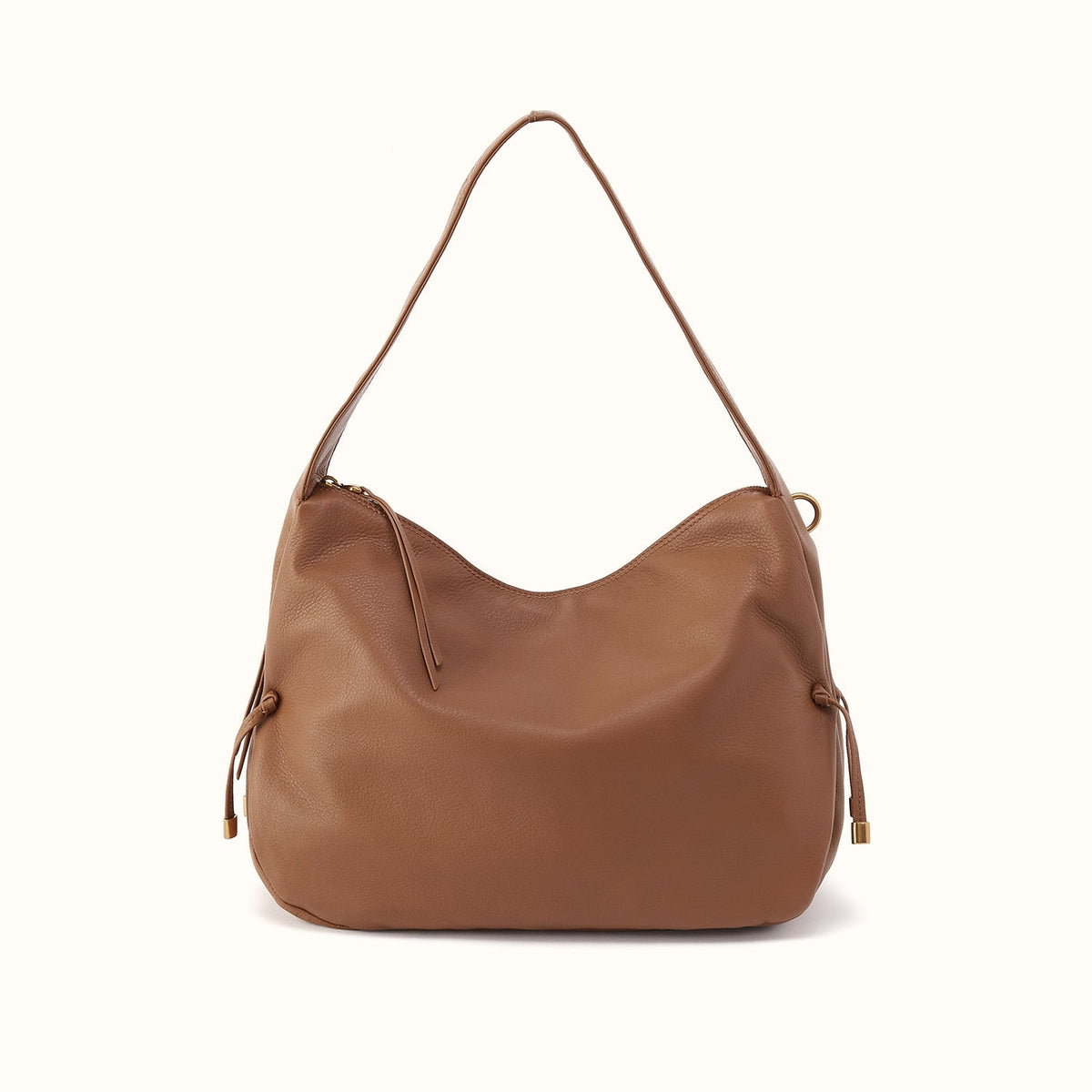Kori Hobo In Pebbled Leather - Timber Brown- FOL