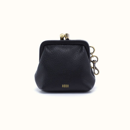 Alba Frame Clip Pouch In Pebbled Leather