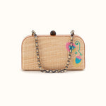 Lauren Minaudiere In Woven Straw - Natural Straw- FOL