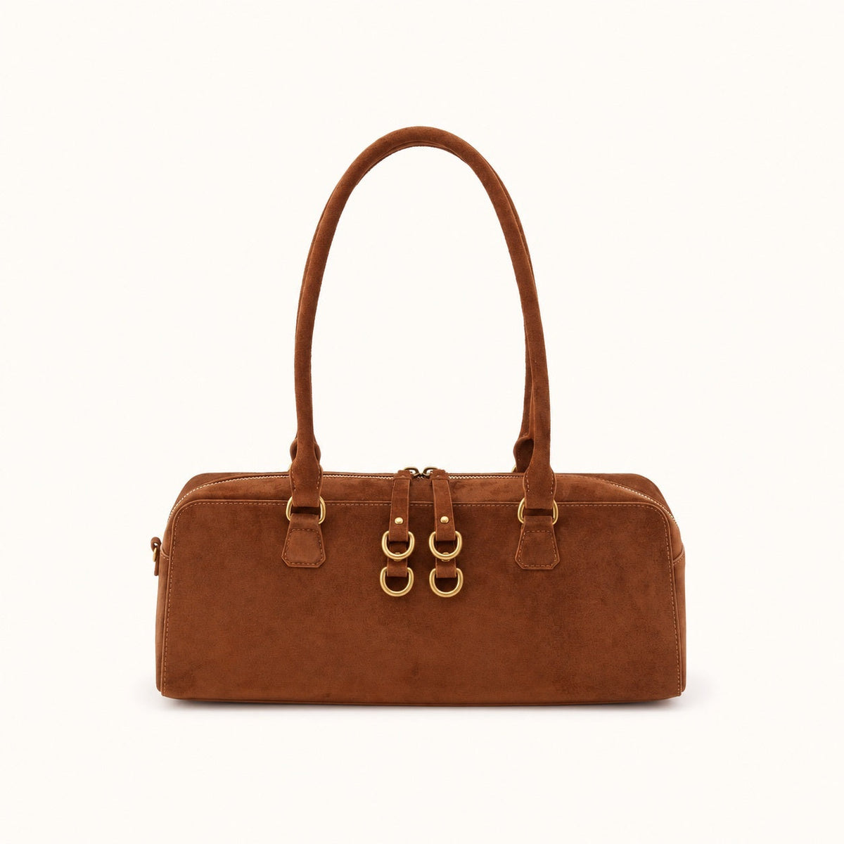 Sadie Satchel in Suede Leather - Truffle