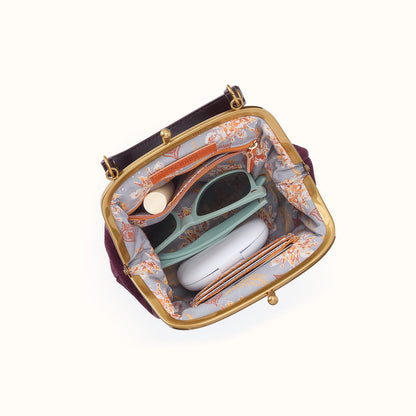 Alba Frame Crossbody In Suede Leather