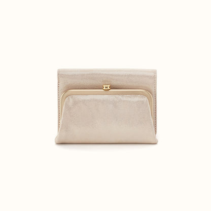 Robin Compact Wallet In Metallic Leather
