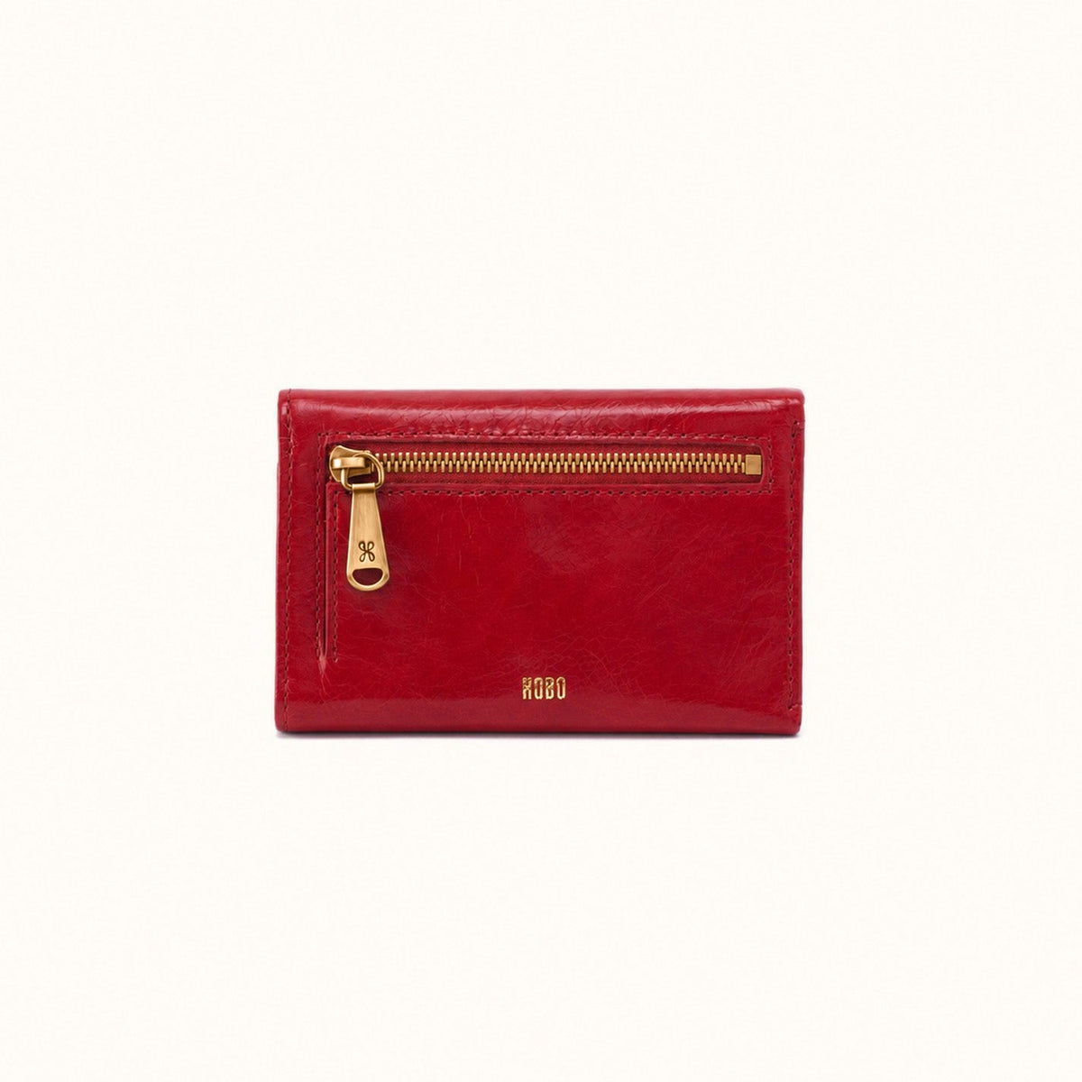 Jill Trifold Wallet In Polished Leather
