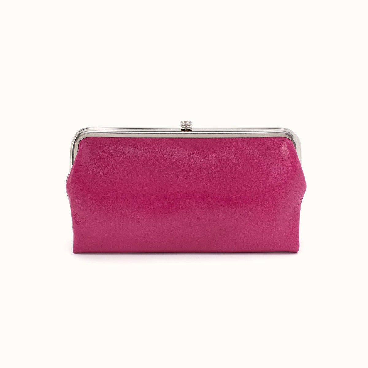 Lauren Clutch-Wallet in Polished Leather - Cactus Flower- FOL