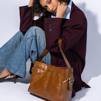 Render Shoulder Bag In Polished Leather