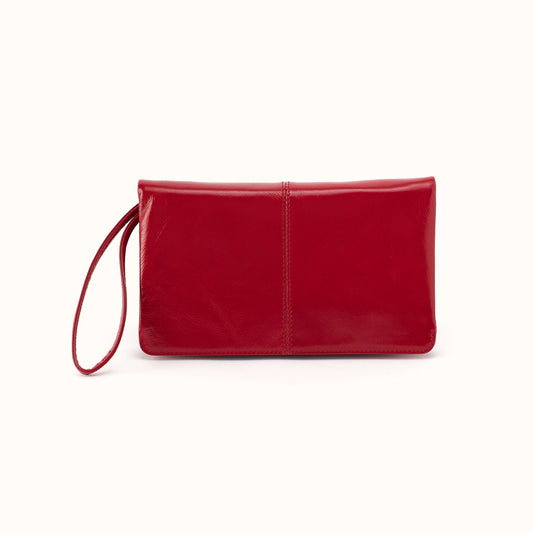 Evolve Wristlet In Polished Leather