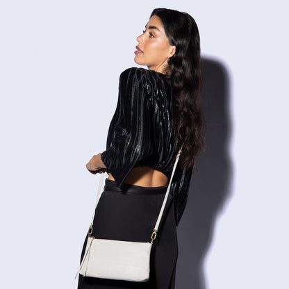 Darcy Crossbody In Metallic Leather