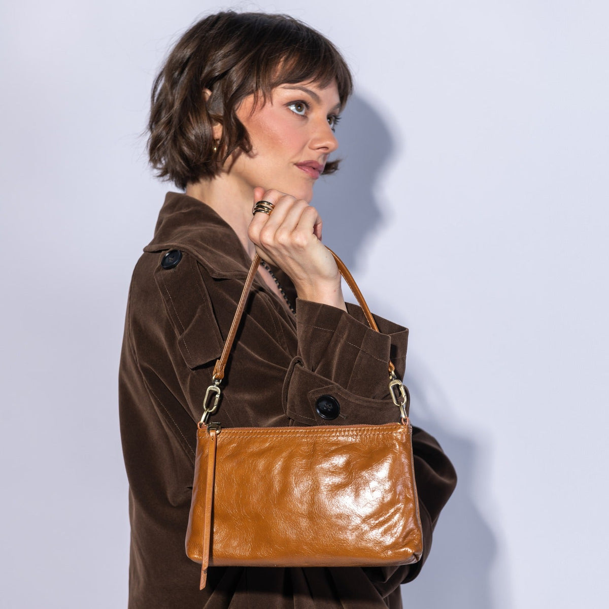 Darcy Crossbody In Polished Leather