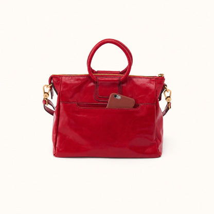Sheila Medium Satchel In Polished Leather