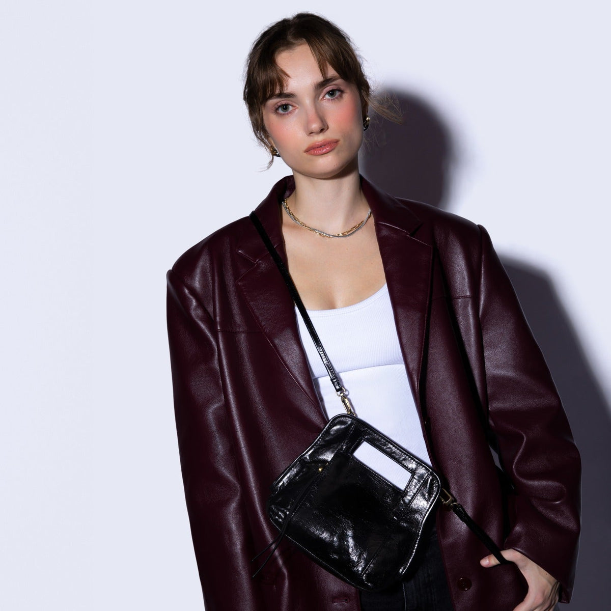 Ace Crossbody In Polished Leather