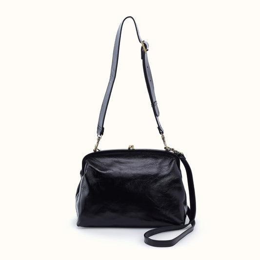 Alba Frame Large Shoulder In Polished Leather