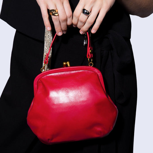 Alba Frame Crossbody In Polished Leather