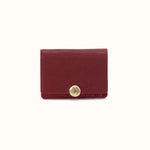 Hutton Small Wallet in Micrograin Leather - Red Dahlia- FOL